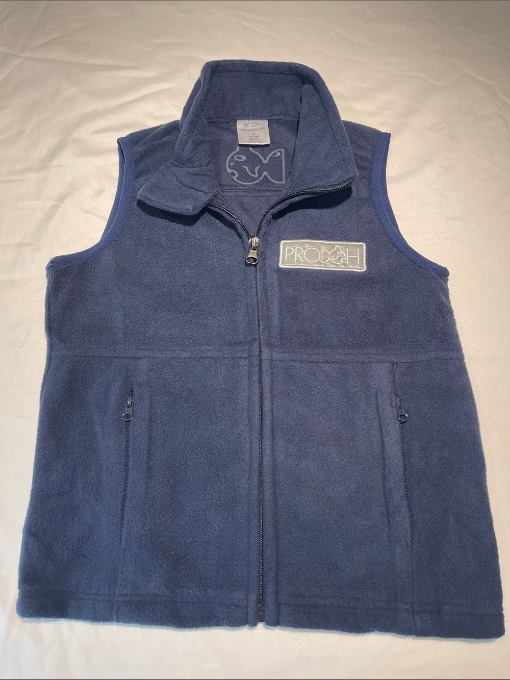 PRODOH Kids Navy Fleece Vest - Zip Front